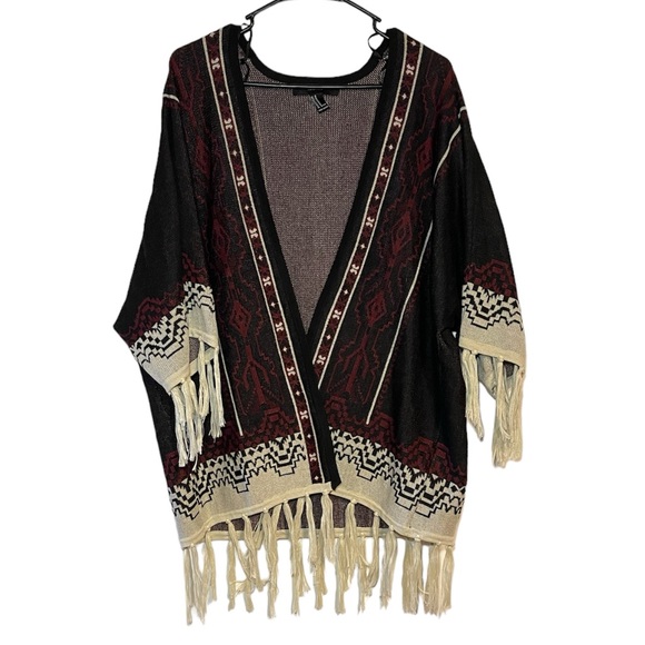 Forever 21 Women’s Western Sweater Shawl Wrap Size Oversized Medium - Picture 1 of 12